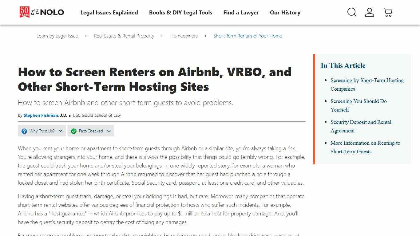 How to Screen Renters on Airbnb, VRBO, and Other Short-Term Hosting Sites